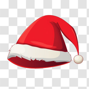 Santa Claus Hat - Red And White Santa Claus Hat Transparent PNG