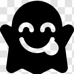 Ghost Emoji - Smiling Ghost Cartoon Transparent PNG