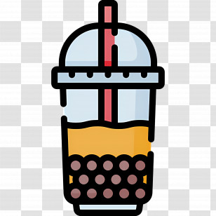 Bubble Tea - Illustration Of Bubble Tea In A Cup Transparent PNG