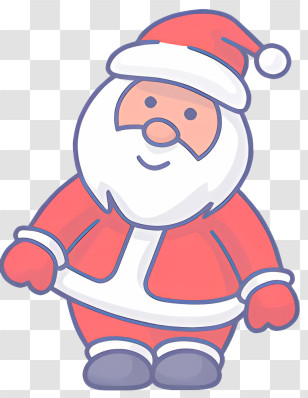 Icon - Adorable Cartoon Santa Claus Transparent PNG