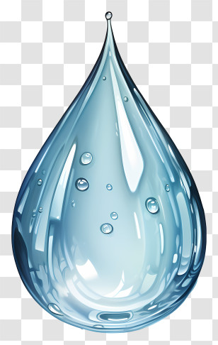 Watercolor Water Drop - Crystal Clear Water Droplet Illustration Transparent PNG