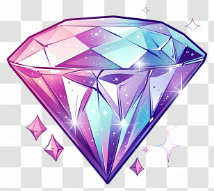 Diamond - Colorful Crystal Diamond Illustration Transparent PNG