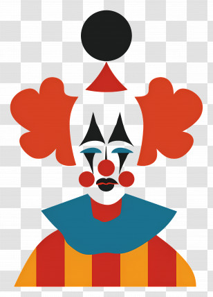 Clown - Colorful Clown Illustration Transparent PNG