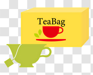 Icon - Tea Bag With Box And Cup Transparent PNG