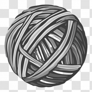 Yarn Ball - Gray Yarn Ball For Knitting Transparent PNG