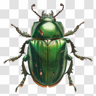 Green Beetle - Green Beetle Illustration Transparent PNG