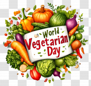 World Vegetarian Day - Vegetable Circle For World Vegetarian Day Celebration Transparent PNG