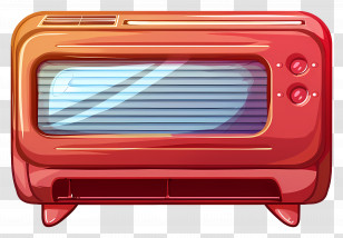 Air Conditioner - Red Kitchen Oven Transparent PNG