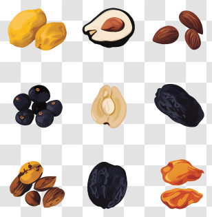 Dry Fruits - Assorted Dried Fruits And Nuts Blend Transparent PNG