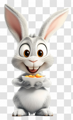 Bugs Bunny - Cartoon Rabbit With Big Ears Transparent PNG