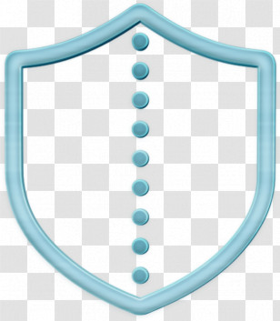 Security Icon Shield Icon Dashed Elements Icon Transparent PNG