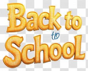 Back To School - Back To School Text Illustration Transparent PNG