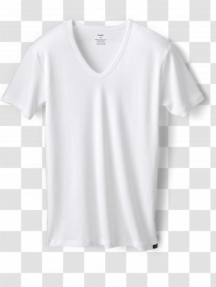 T-shirt White - Button - Shirt Transparent PNG
