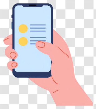 Hand Holding Phone Shopping - Hand Holding Smartphone Mockup Transparent PNG