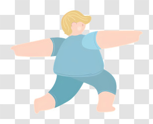 Fat Body - Person Stretching Cartoon Transparent PNG