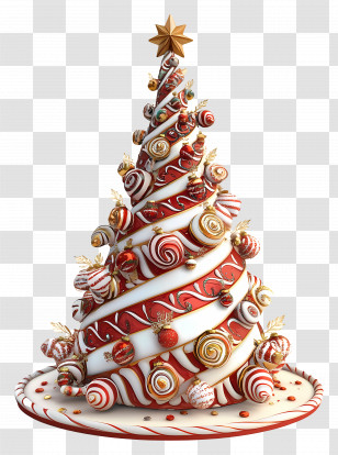 Christmas Candy Tree - Decorative Christmas Tree With Candies Transparent PNG