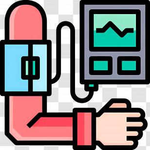 Blood Pressure - Blood Pressure Monitor Colorful Icon Transparent PNG