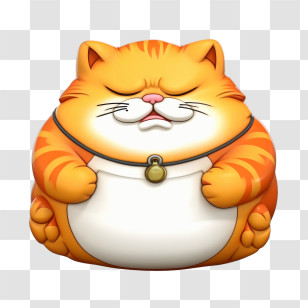 Cat Emoji
 - Cute Fat Orange Cat Cartoon Transparent PNG