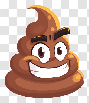 Pile Of Poo Emoji - Smiling Poop Cartoon Transparent PNG