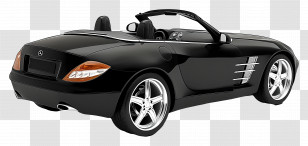 Black Convertible Car - Black Luxury Convertible Car Transparent PNG