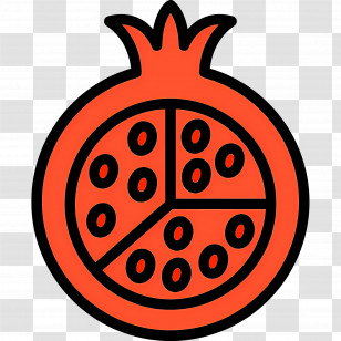 Pomegranate Fruit - Pomegranate Icon With Seeds Transparent PNG