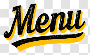 Word Menu - Menu Text Design Transparent PNG