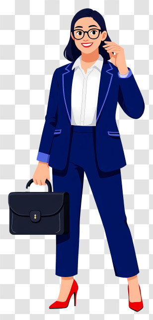 Confident Businesswoman Holding Briefcase - Businesswoman With Briefcase Transparent PNG