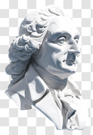 George Mason - Classical Marble Bust Sculpture Transparent PNG