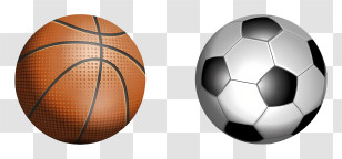 Soccer Ball - Basketball And Soccer Ball Illustration Transparent PNG