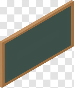 Icon - Blackboard With Wooden Frame For School Use Transparent PNG