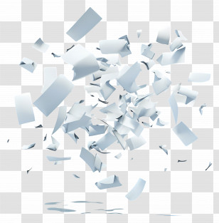Paper Flying - Floating White Papers Design Transparent PNG