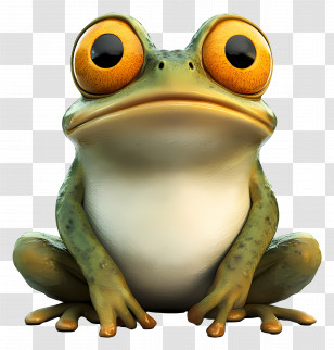 Cute Frog - Realistic Green Frog Transparent PNG
