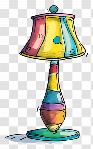 Lamp - Colorful Table Lamp Illustration Transparent PNG