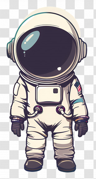 Astronaut - Cartoon Astronaut Illustration In Space Suit Transparent PNG