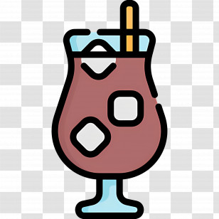 Cold Coffee - Iced Beverage With Straw Icon Transparent PNG