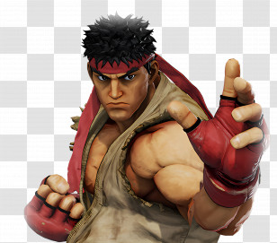 Ryu - Martial Arts Fighter Character Transparent PNG
