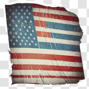 Vintage American Flag
 - Distressed Design Of The American Flag Transparent PNG