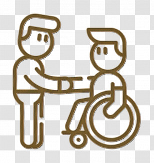 Partnership Icon Disabled People Assistance Icon Transparent PNG