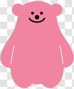 Bear Logo - Cute Pink Cartoon Bear Transparent PNG
