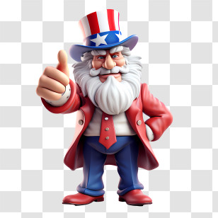 Uncle Sam Day - Iconic Patriotic Character Illustration Transparent PNG