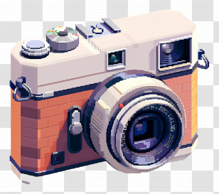 Pixel Camera - Pixel Art Vintage Camera Transparent PNG