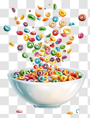 Cereal Day - Colorful Cereal Bowl Transparent PNG