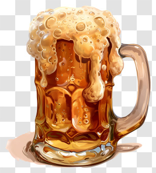Beer Mug - Beer Mug With Frothy Foam Transparent PNG