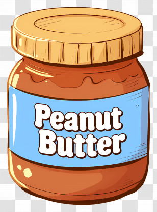Peanut Butter - Illustration Of Peanut Butter Jar Transparent PNG