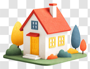 Real Estate - Small Cute Doodle House Transparent PNG