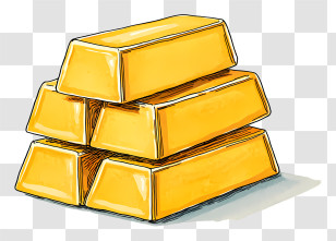 Gold Bar Stack - Stack Of Gold Bars Transparent PNG