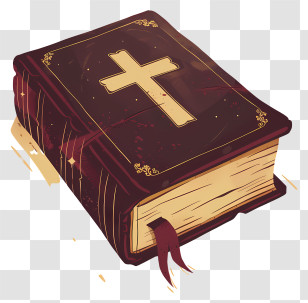 Bible - Holy Bible With Cross Transparent PNG