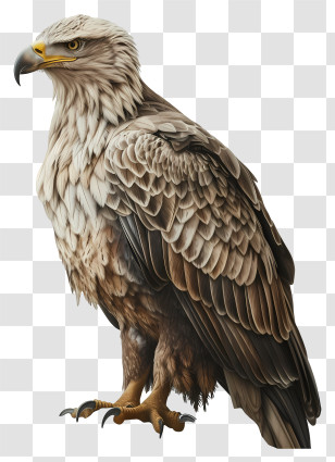 Eagle - Wild Eagle Resting On The Ground Transparent PNG