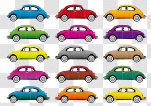 Car Volkswagen Beetle Vector Motors Corporation Ford Mustang - Elements Color Collection Cartoon Toy Airplane Transparent PNG