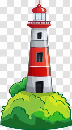 Cartoon Sea Lighthouse Illustration - Royaltyfree Transparent PNG